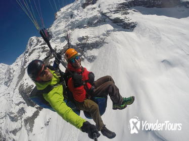 Paragliding Over the Swiss Alps from Lauterbrunnen Paragliding Over the Swiss Alps from Lauterbrunnen