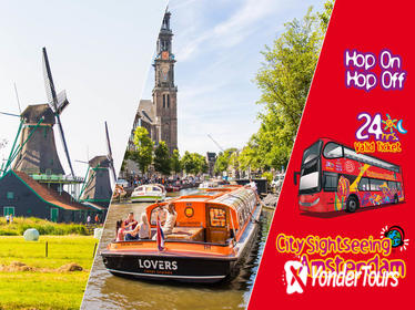 Amsterdam Super Saver: Hop-on Hop-off Bus, 1-hr Canal Cruise and Volendam, Marken & Windmills Tour Amsterdam Super Saver: Hop-on Hop-off Bus, 1-hr Canal Cruise and Volendam, Marken & Windmills Tour